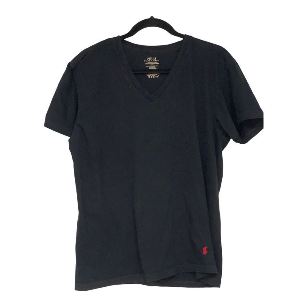 Black Ralph Lauren V-neck Tee